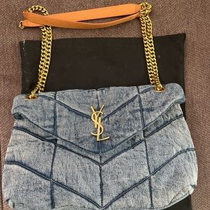 Super cute denim quilted bag.